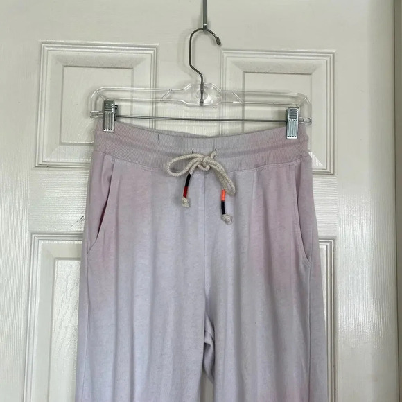 SUNDRY Tie Dye Sweat Set Tapered Joggers Size 0 Extra Small Pink Blue Lounge - Picture 10 of 13
